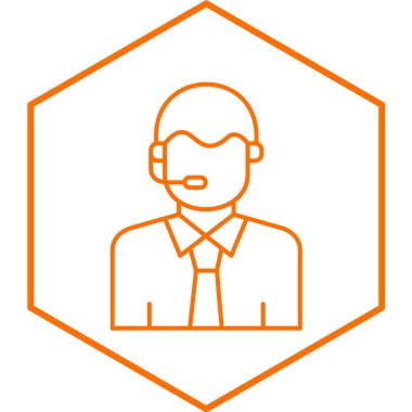 Beyaz arka planda izole edilmiş ana hatlı iş adamı simgesi. Tasarımınız için insan sembolü. vektör illüstrasyonu