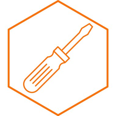 tornavida simgesi. Onarım aracı sembolü. düz tasarım biçimi.