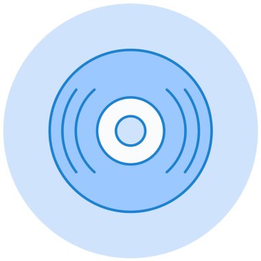 CD mi? Web simgesi basit illüstrasyon
