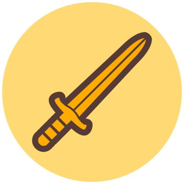 Kılıç. Web simgesi basit illüstrasyon