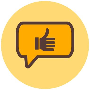 Konuş. Web simgesi basit illüstrasyon