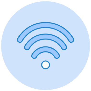 Kablosuz. Web simgesi basit illüstrasyon