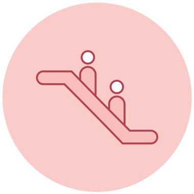 Yürüyen merdiven. Web simgesi basit illüstrasyon