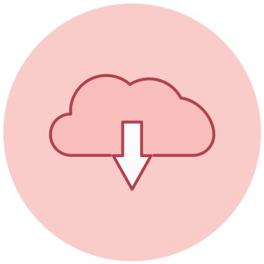 Bulut. Web simgesi basit tasarım