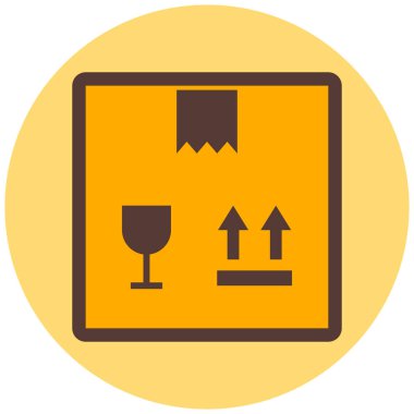 Kutu. Web simgesi basit illüstrasyon