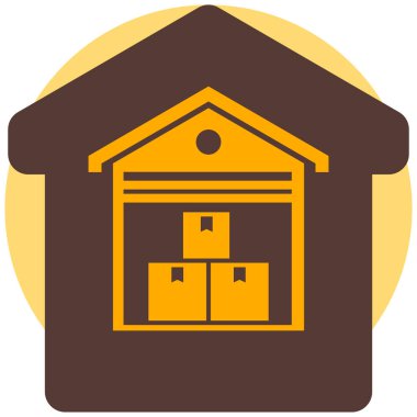 Bir dağıtım simgesinin vektör illüstrasyonu