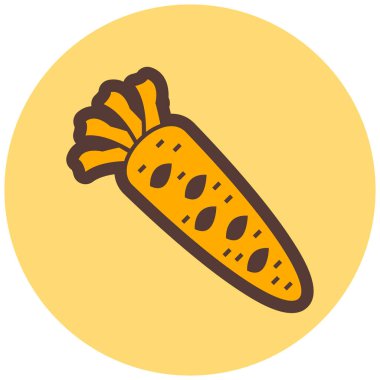 Havuç. Web simgesi basit illüstrasyon