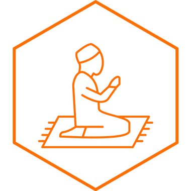 Dua eden simgenin vektör illüstrasyonu