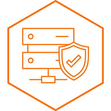 Veri Koruma basit simgesi, vektör illüstrasyonu