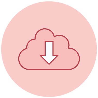 Bulut. Web simgesi basit illüstrasyon