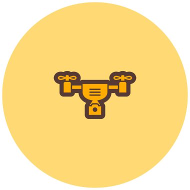 Drone simgesi, vektör illüstrasyonu basit tasarım