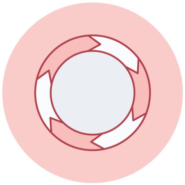 Çember ikon vektör illüstrasyonu