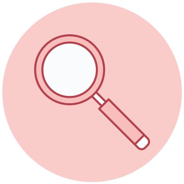 Büyüteç. Web simgesi vektör illüstrasyonu