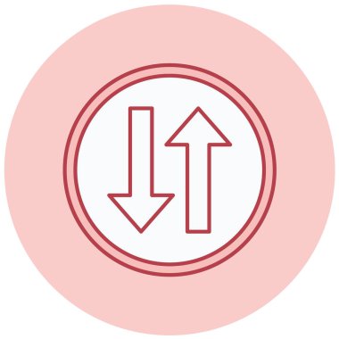 Temel ok simgesinin vektör illüstrasyonu