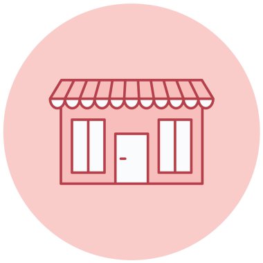 Dükkan. Web simgesi basit illüstrasyon