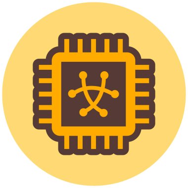 İşlemci. Web simgesi basit illüstrasyon