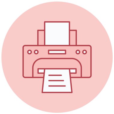 Yazıcı. Web simgesi basit tasarım