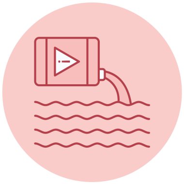 toksik kirlilik simgesi, basit tasarım vektör illüstrasyonu