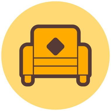 sandalye simgesi, vektör illüstrasyonu basit tasarım