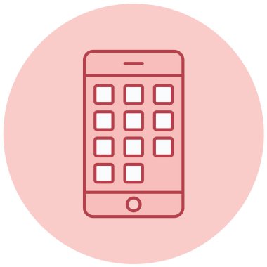 Cep telefonu. Web simgesi basit tasarım