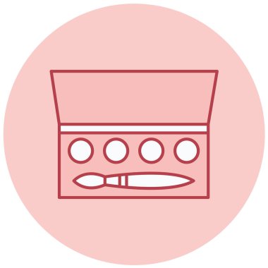 Makyaj. Web simgesi vektör illüstrasyonu