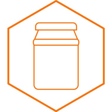 Kavanoz simgesi beyaz arkaplanda izole edildi. vektör illüstrasyonu