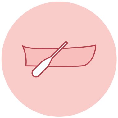 Bir tekne simgesinin vektör illüstrasyonu