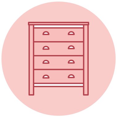 Mobilya. Web simgesi basit illüstrasyon