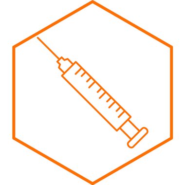 Şırınga ikonu. Vektör illüstrasyonu