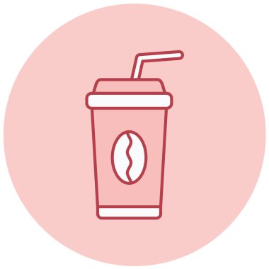 Kahve. Web simgesi basit illüstrasyon