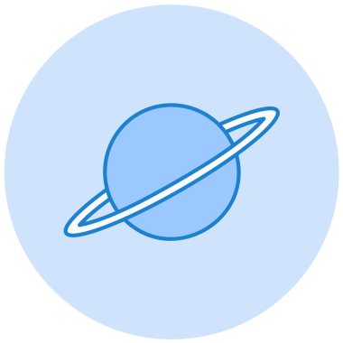 Moda tarzında satürn simgesi. vektör illüstrasyonu.