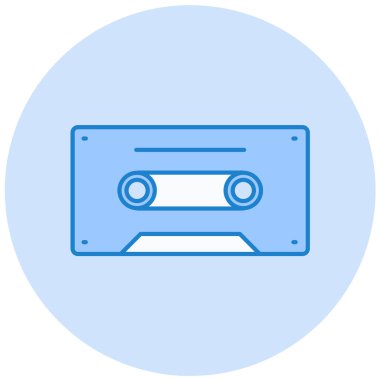 Kaset. Web simgesi basit illüstrasyon