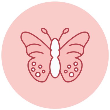 Kelebek. Web simgesi basit illüstrasyon