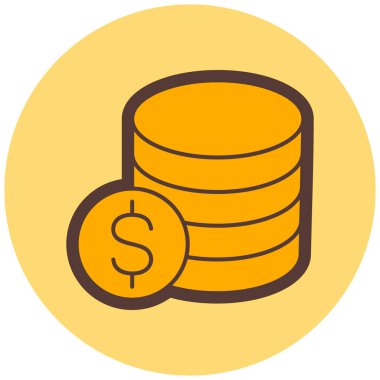 Dolar Sikkeleri. Basit illüstrasyon