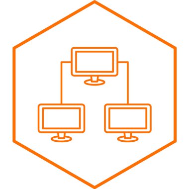 bilgisayar ağ simgesi vektör illüstrasyonu