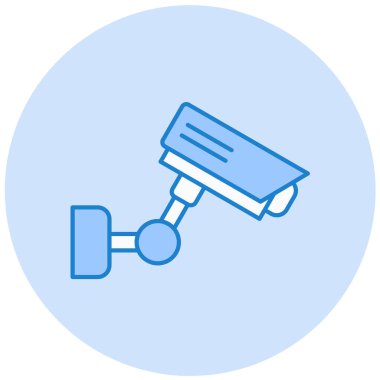 Güvenlik kamerası simgesi, vektör illüstrasyonu