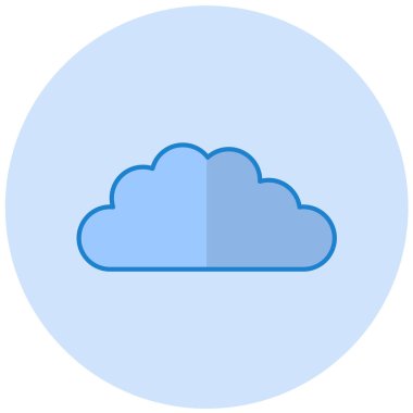 Bulut. Web simgesi basit illüstrasyon