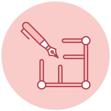 Moda görünümlü inşaat simgesi.