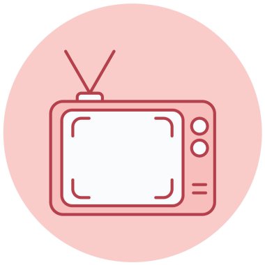 Televizyon. Web simgesi basit illüstrasyon