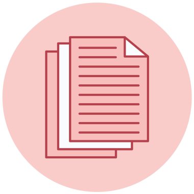 Belge. Web simgesi basit illüstrasyon