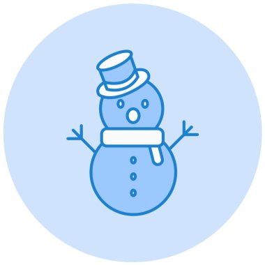 Kardan adam. Web simgesi basit illüstrasyon