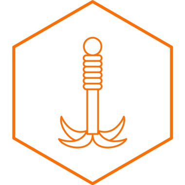 Yakalama Kancası simgesi, basit tasarım vektör çizimi