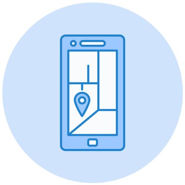 Cep telefonu. Web simgesi basit illüstrasyon