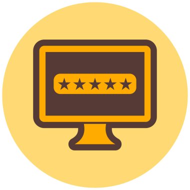 Şifre. Web simgesi basit illüstrasyon