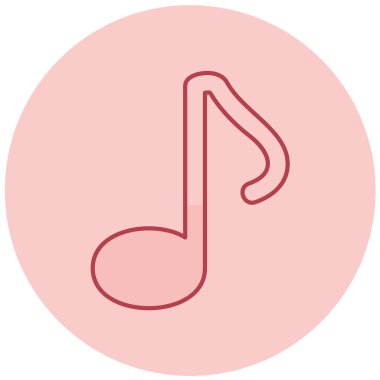 müzik notası ikon vektör illüstrasyonu