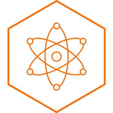 atom simgesi vektör illüstrasyonu