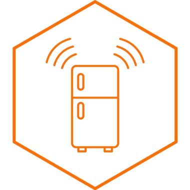 Akıllı Buzdolabının vektör çizimi