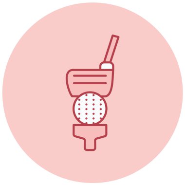 Golf topu ikonu vektör illüstrasyonu