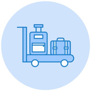 seyahat çantası. Basit resimleme