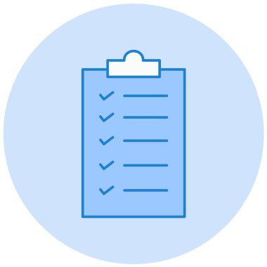 Kontrol listesi. Web simgesi basit tasarım